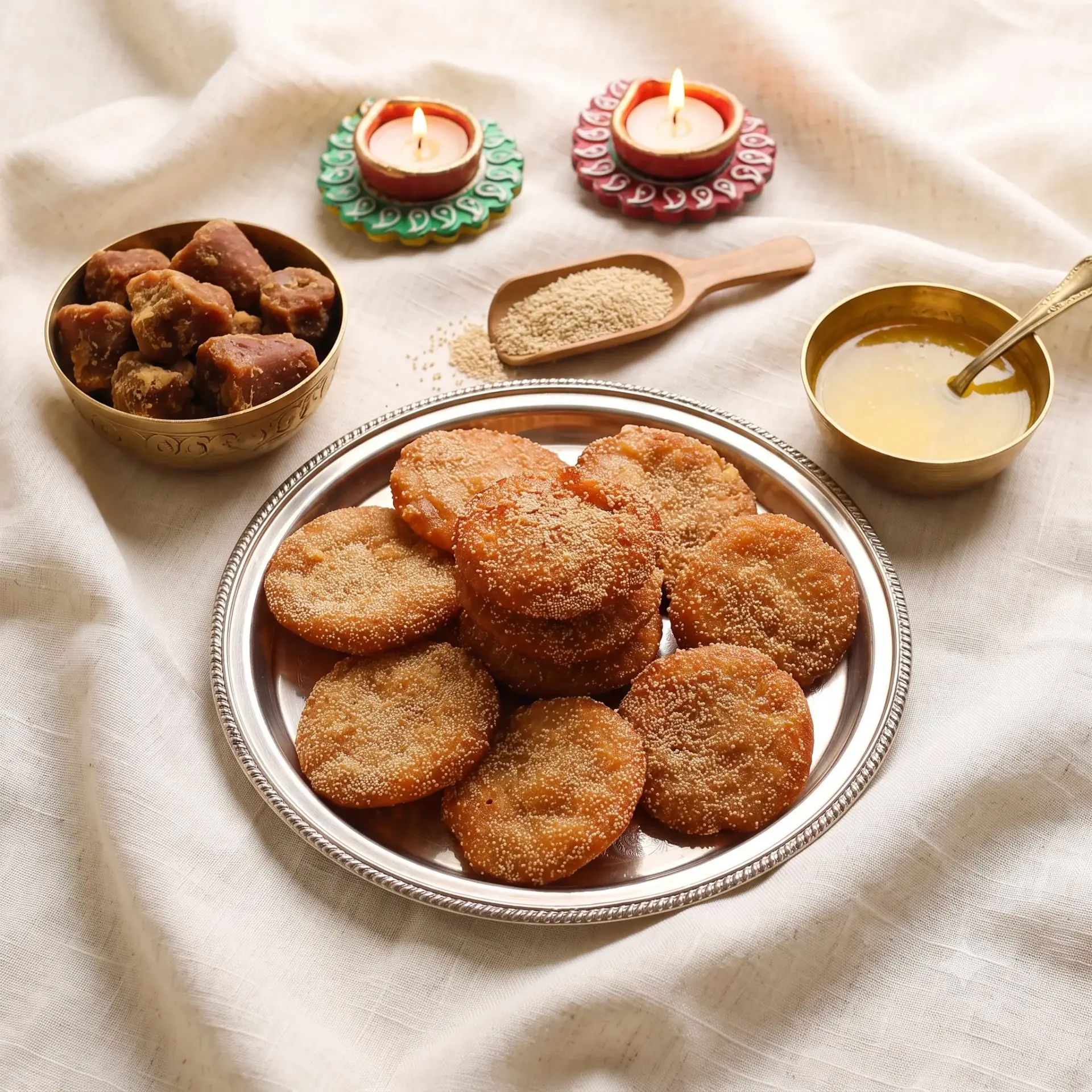 Shahi Gold Jaggery Ghrut Anarsa (1Kg)