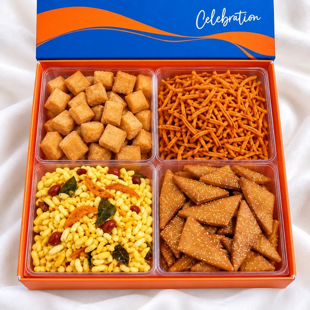 Diwali Utsav Mini Faral Box | 10 Box Combo Pack | (Single Box Product Net Wt: 250gm)