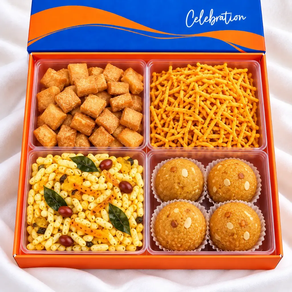 Diwali's Royal Faral Box | 10 Box Combo Pack | (Single Box Product Net Wt: 325gm)